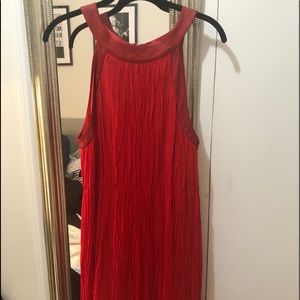 Red, halter Alice & Olivia dress